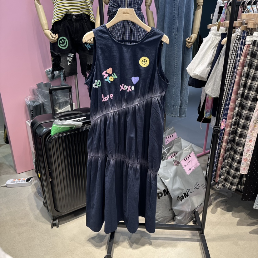 ANNA東大門代購女士新品時尚25春夏人氣推薦休閑真品連衣裙ANNA連衣裙