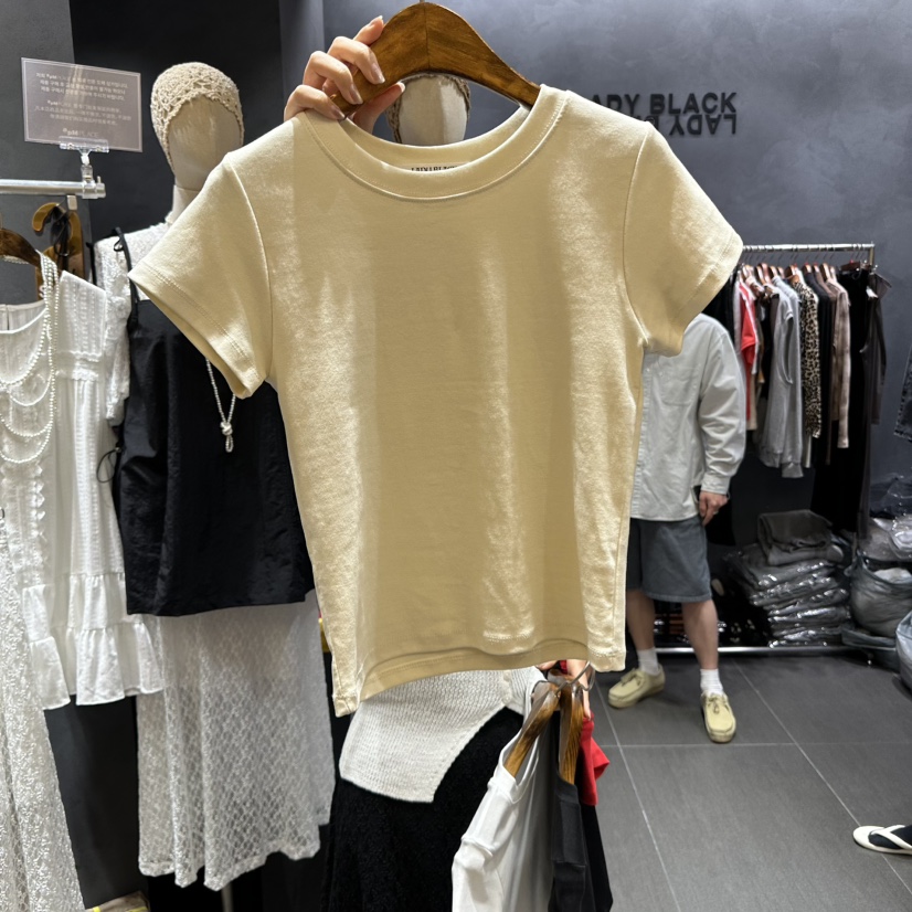 LADYBLACK東大門代購女裝新品職業休閑人氣真品25春夏推薦T恤LADYBLACKT恤圖色4