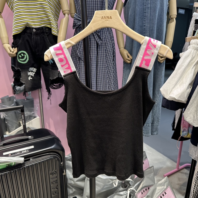 ANNA東大門代購女士新款時尚休閑25春夏職業人氣真品吊帶背心ANNA吊帶/背心圖色2