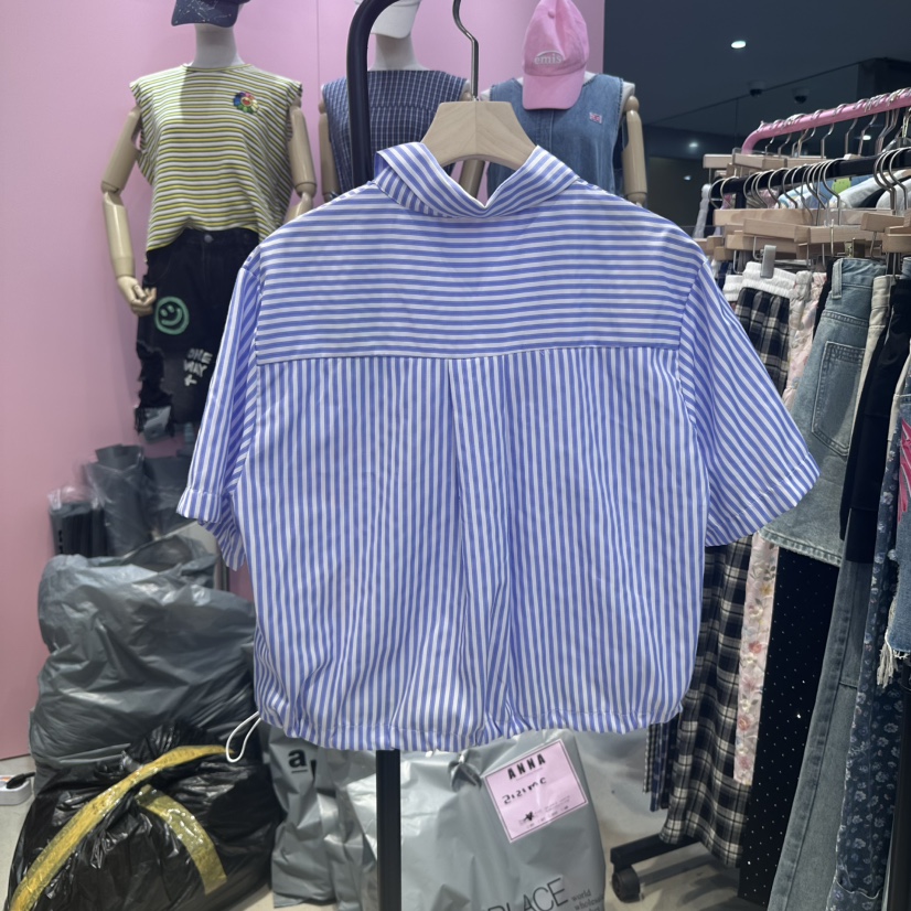 ANNA韓國直郵女士新品推薦時尚人氣休閑真品襯衫蕾絲衫口袋ANNA襯衫/蕾絲衫