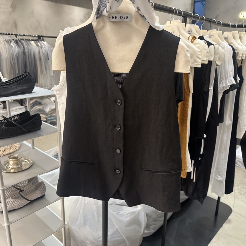 HELDER-P東大門實拍女士新款25春夏熱賣時尚推薦休閑馬甲亞麻HELDER馬甲圖色2