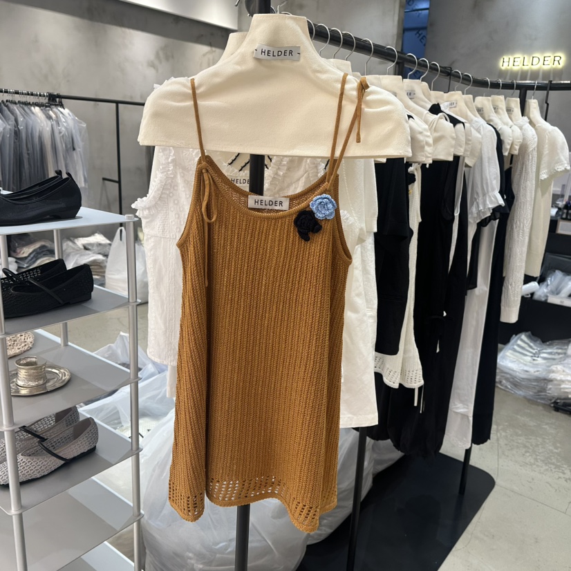 HELDER-P韓國直郵女裝新款25春夏休閑職業吊帶背心手工亞麻HELDER吊帶/背心