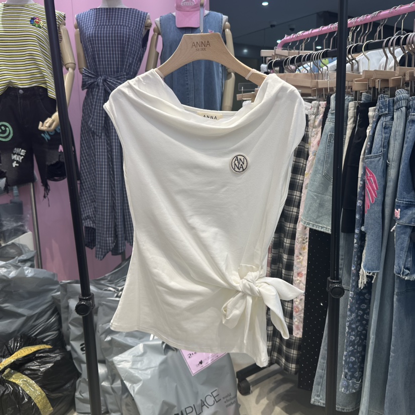 ANNA韓國代購女士新款熱賣真品職業休閑25春夏吊帶背心腰帶ANNA吊帶/背心圖色1