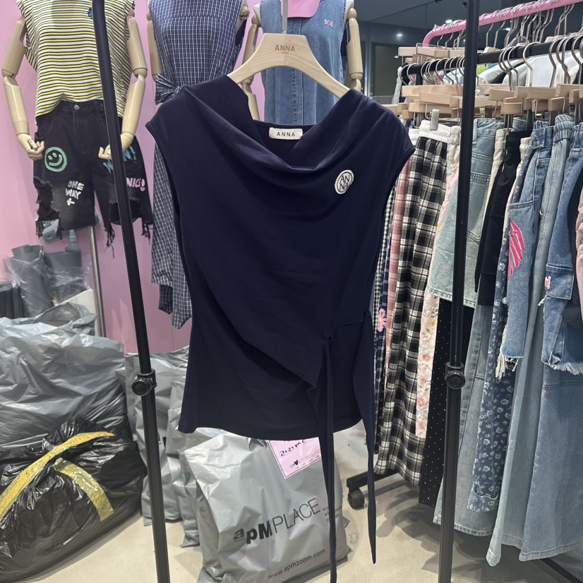 ANNA韓國代購女士新款熱賣真品職業休閑25春夏吊帶背心腰帶ANNA吊帶/背心圖色2