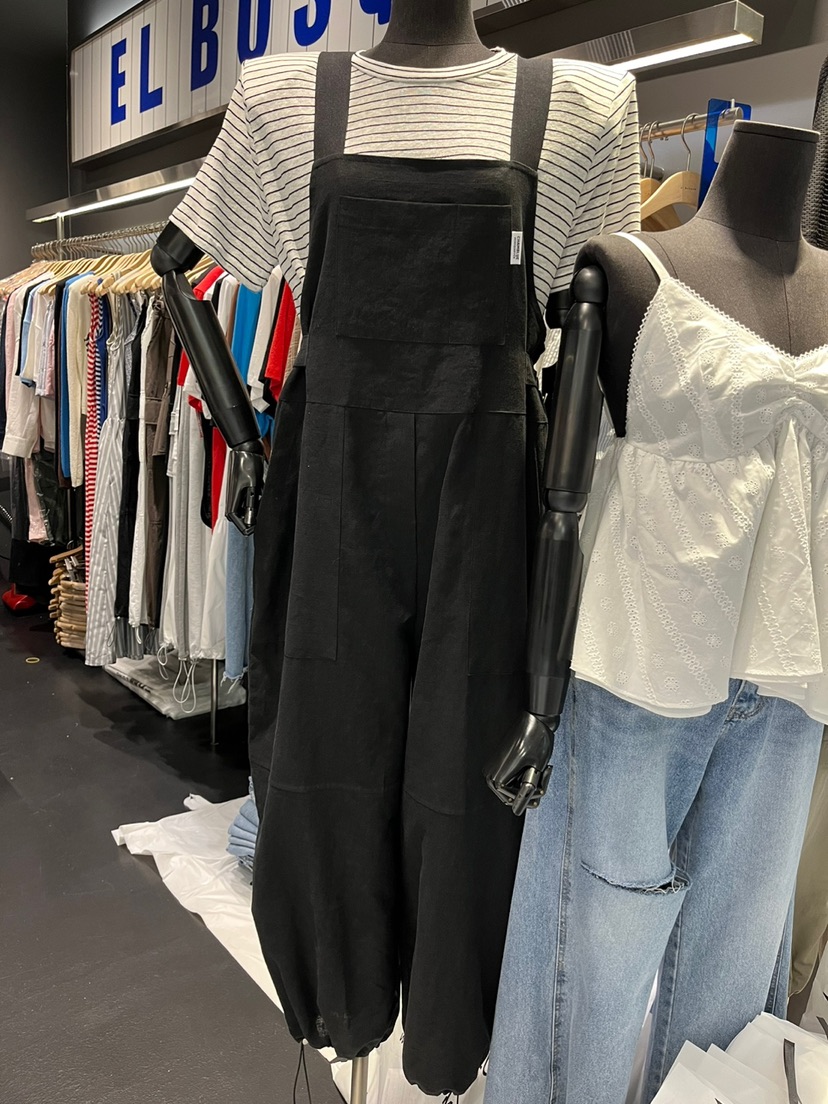 EL BOSQUE東大門代購女裝新品25春夏人氣時尚職業真品背帶褲EL BOSQUE背帶褲圖色2