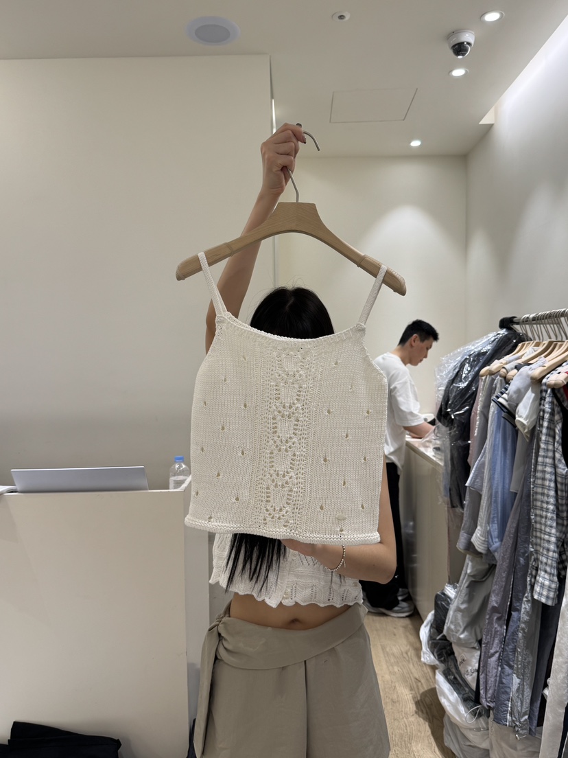 FLOWER-L東大門直郵女裝新款25春夏真品時尚熱賣吊帶背心羅紋FLOWER吊帶/背心圖色4