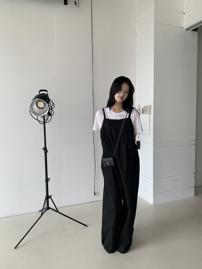LOGARDEN韓國代購女士新款推薦25春夏人氣休閑背帶褲不含內搭LO GARDEN背帶褲