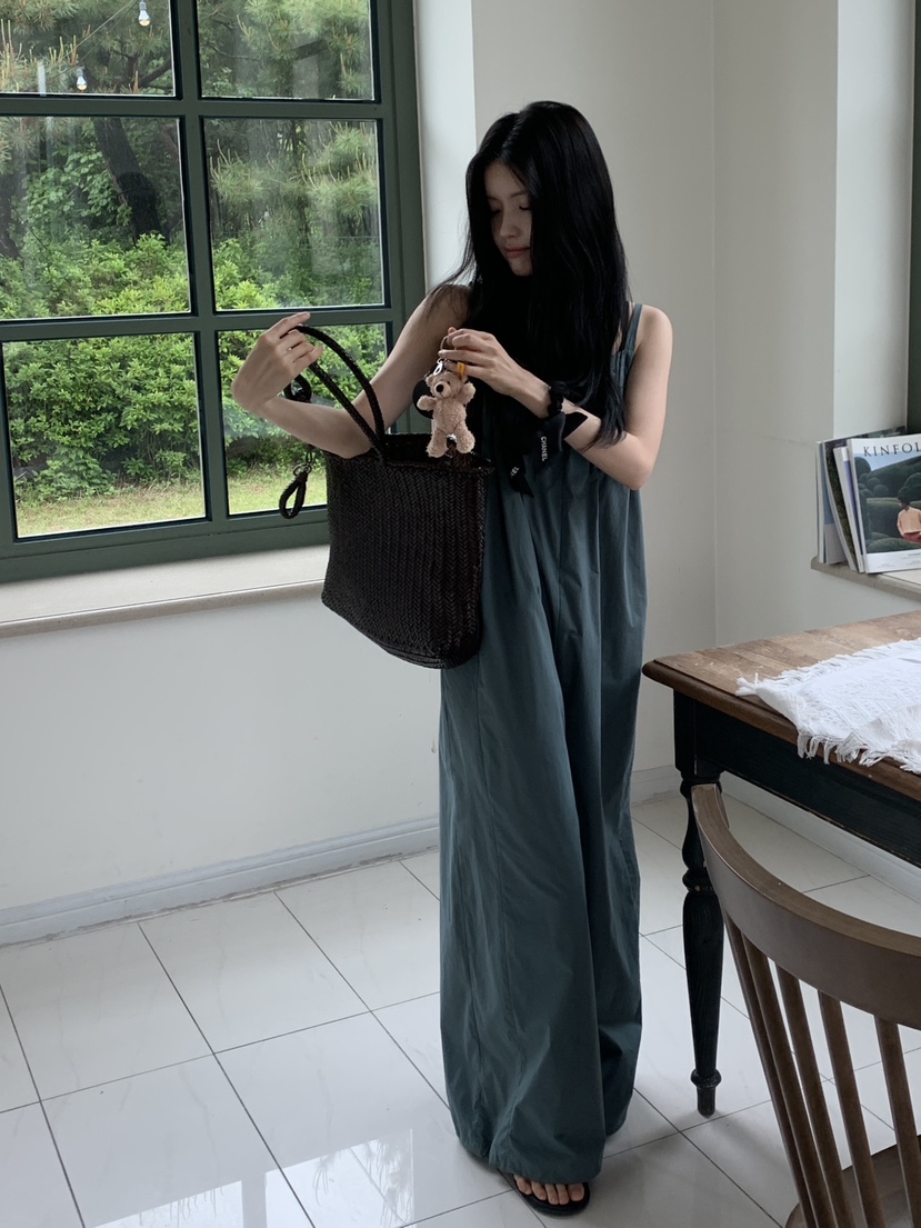 LOGARDEN韓國代購女士新款推薦25春夏人氣休閑背帶褲不含內搭LO GARDEN背帶褲