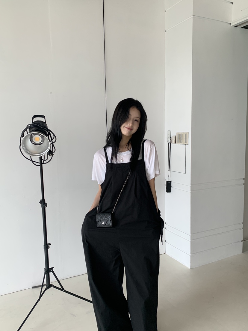 LOGARDEN韓國代購女士新款推薦25春夏人氣休閑背帶褲不含內搭LO GARDEN背帶褲