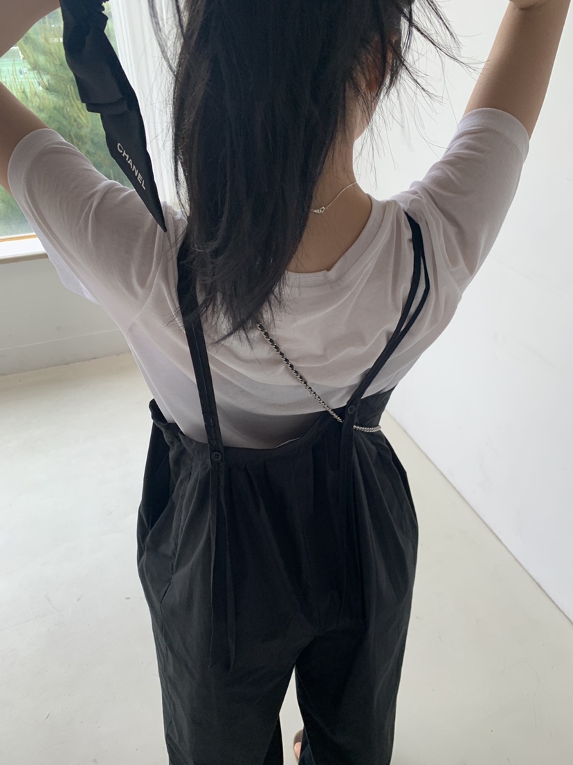 LOGARDEN韓國代購女士新款推薦25春夏人氣休閑背帶褲不含內搭LO GARDEN背帶褲
