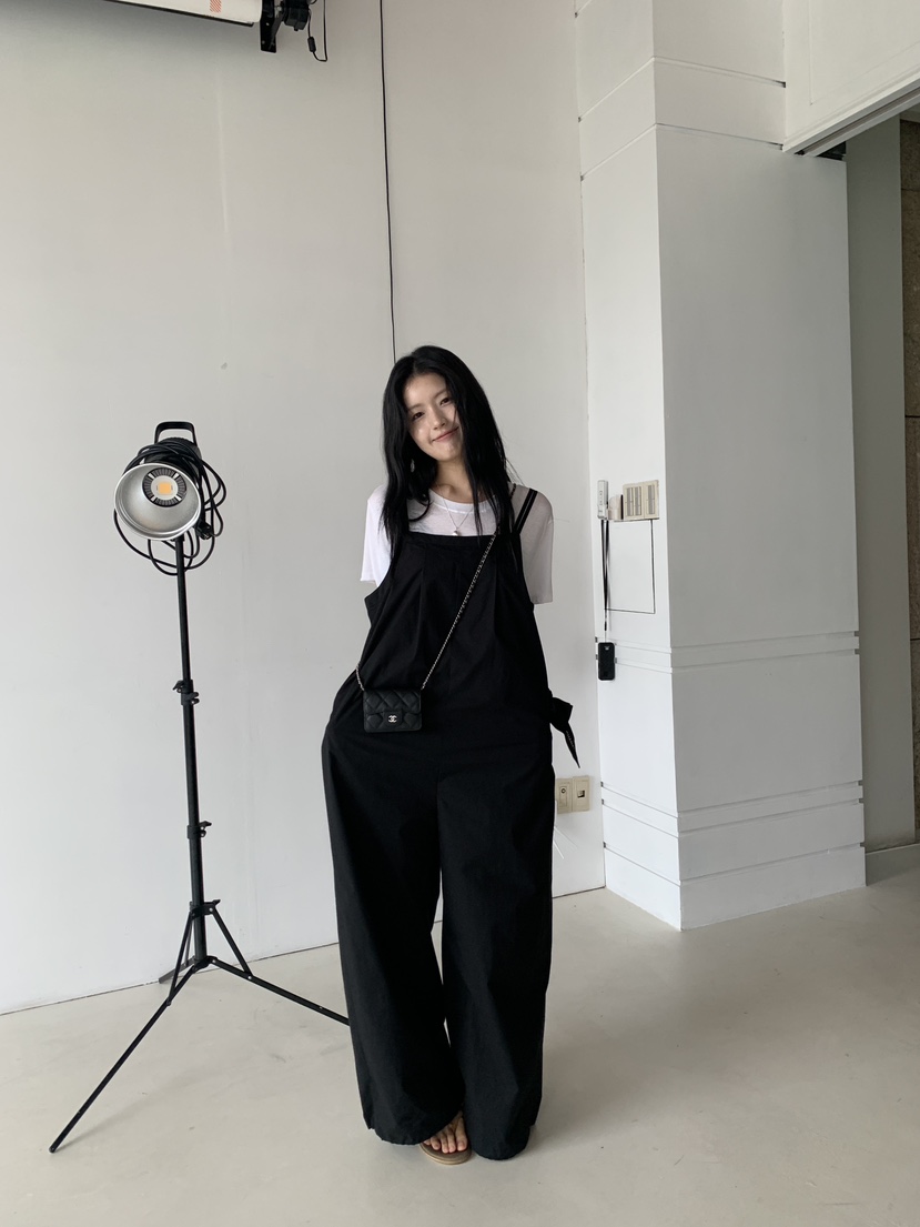 LOGARDEN韓國代購女士新款推薦25春夏人氣休閑背帶褲不含內搭LO GARDEN背帶褲圖色3