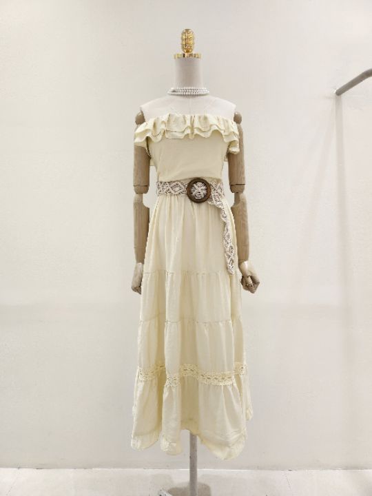 FEMME韓國直郵女士新品熱賣25春夏真品時尚人氣連衣裙含腰帶FEMME連衣裙