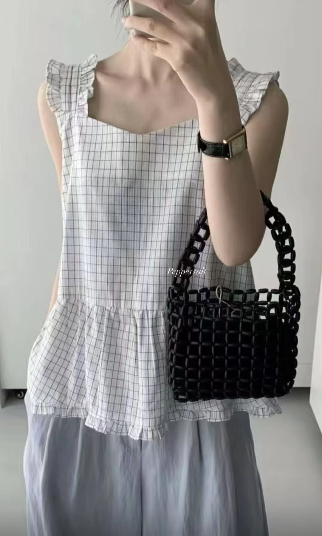 PEPPER 페페東大門代購女裝新品休閑時尚25春夏真品吊帶背心PEPPER-OT吊帶/背心