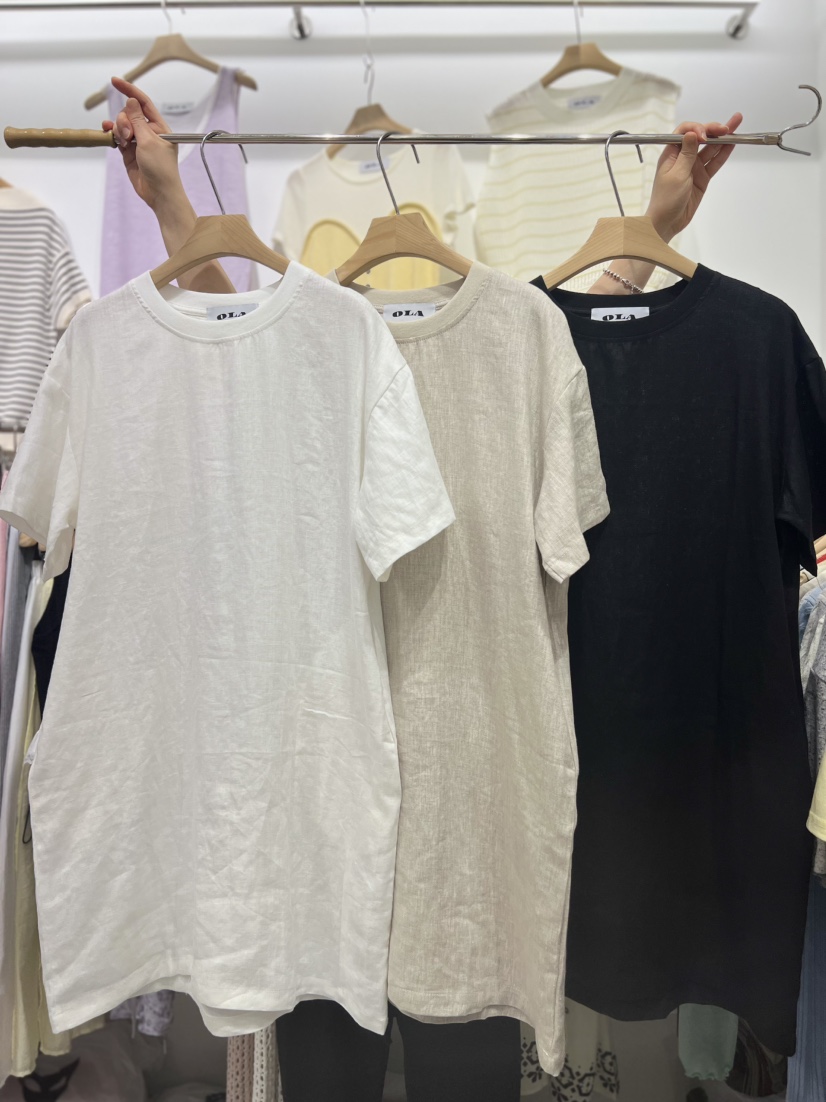 OLA東大門實拍女裝新品25春夏時尚職業真品推薦熱賣連衣裙亞麻mellor/OLA連衣裙