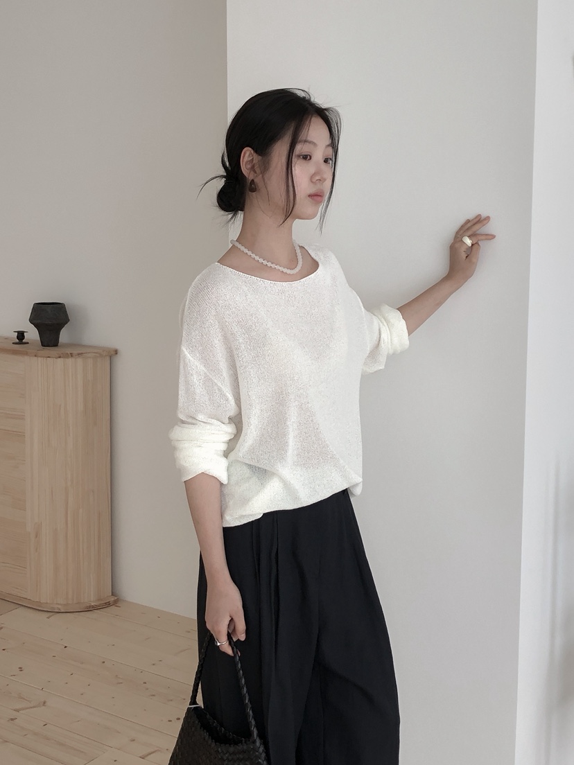 LE BUTTER韓國代購女士新品真品25春夏人氣職業時尚針織衫LE BUTTER針織衫