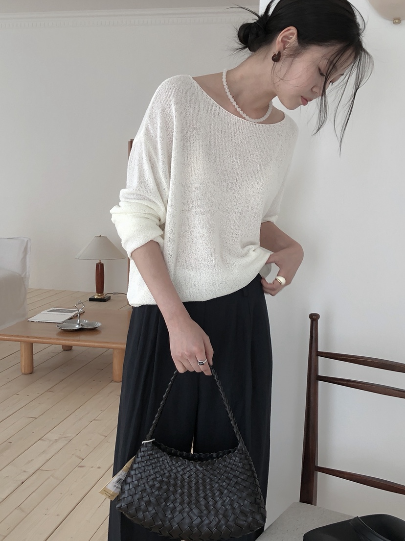 LE BUTTER韓國代購女士新品真品25春夏人氣職業時尚針織衫LE BUTTER針織衫