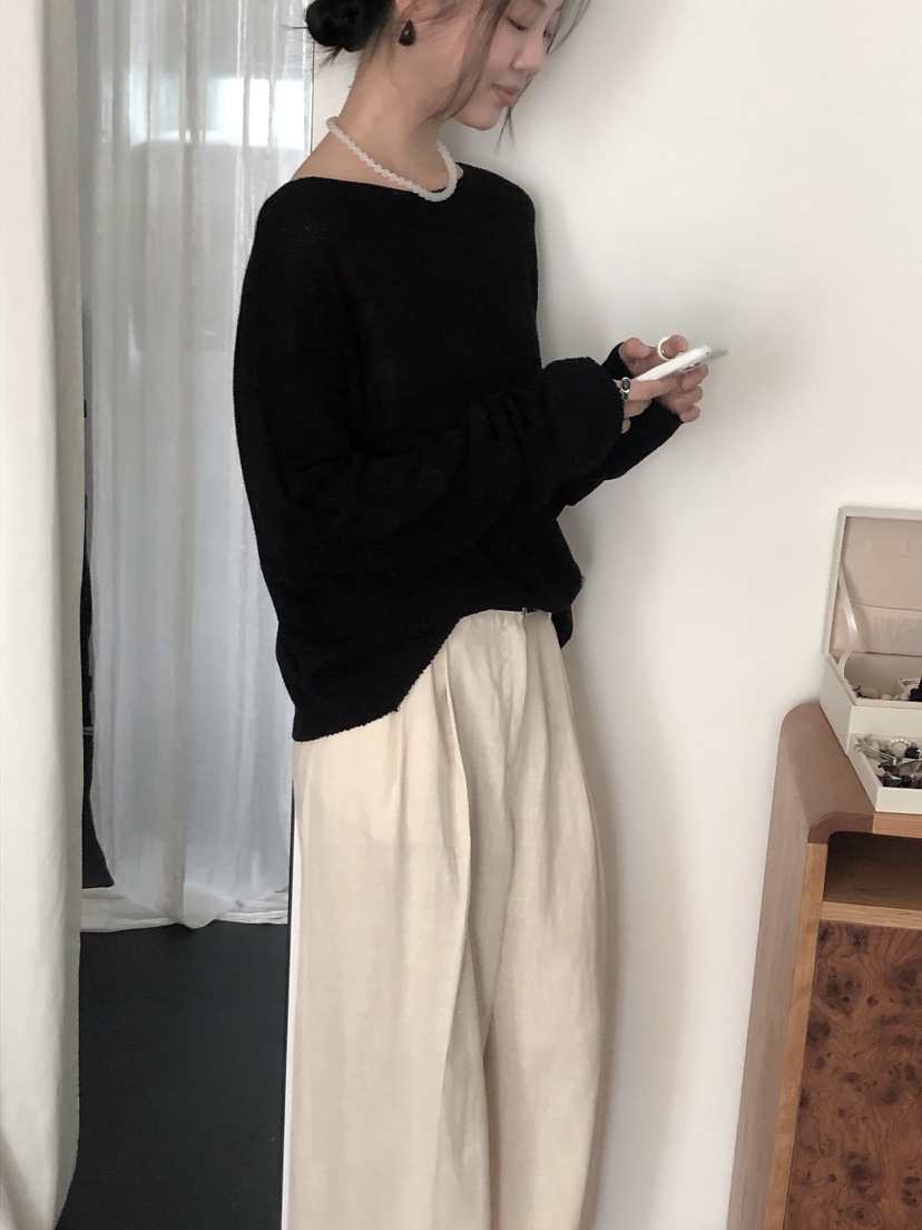 LE BUTTER韓國代購女士新品真品25春夏人氣職業時尚針織衫LE BUTTER針織衫
