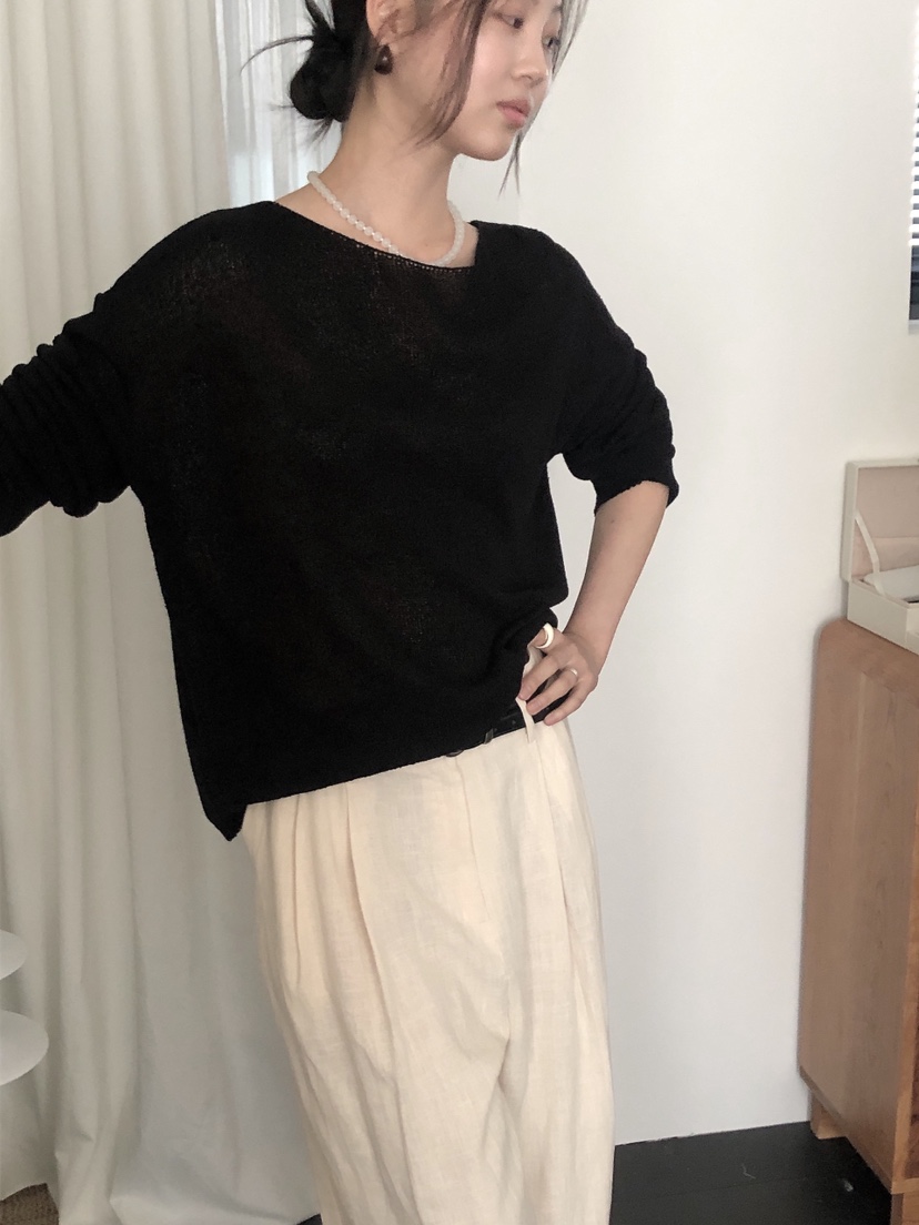 LE BUTTER韓國代購女士新品真品25春夏人氣職業時尚針織衫LE BUTTER針織衫