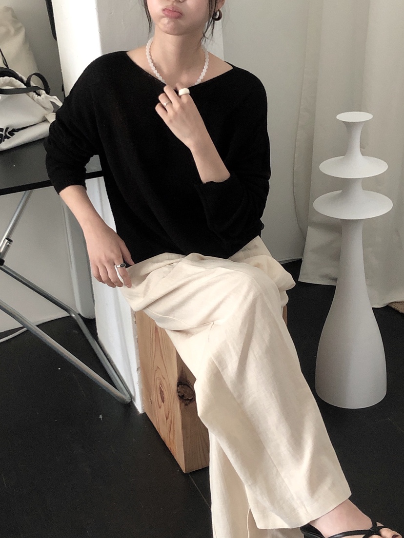 LE BUTTER韓國代購女士新品真品25春夏人氣職業時尚針織衫LE BUTTER針織衫