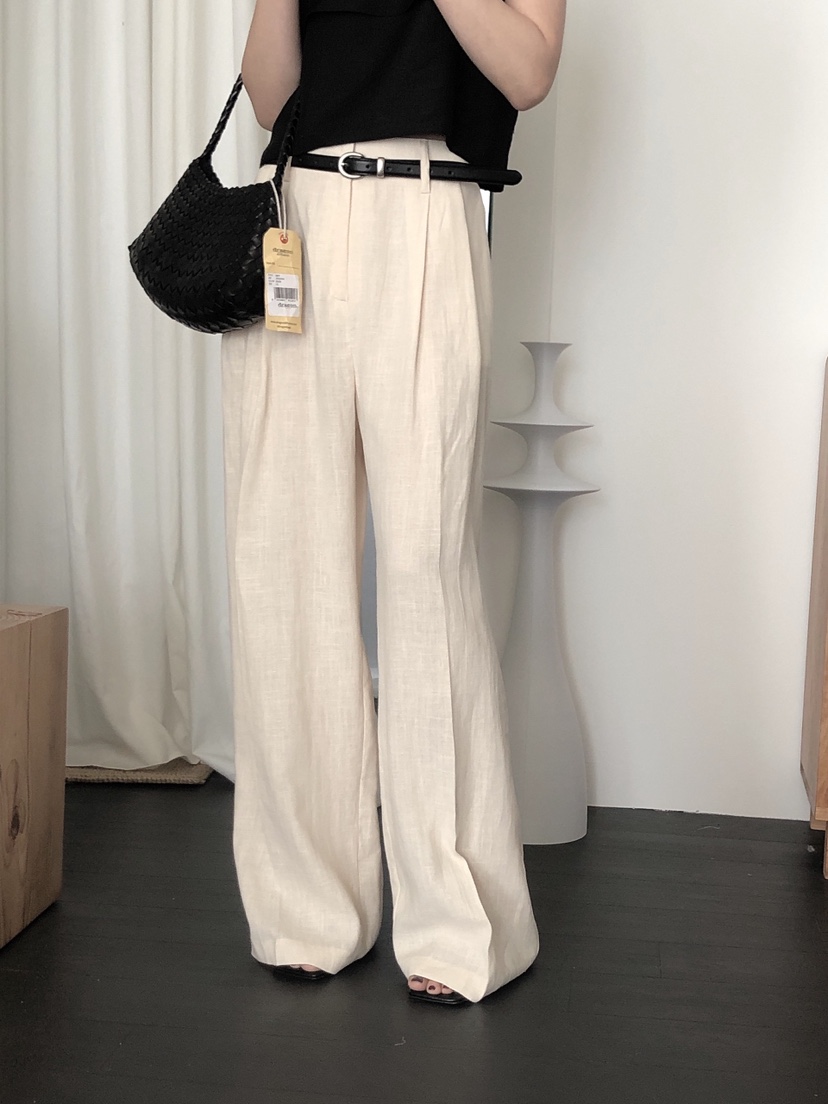 LE BUTTER韓國代購女裝新款25春夏時尚休閑休閑褲不含腰帶LE BUTTER休閑褲