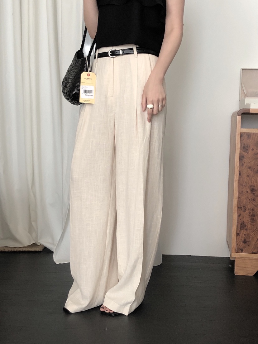 LE BUTTER韓國代購女裝新款25春夏時尚休閑休閑褲不含腰帶LE BUTTER休閑褲