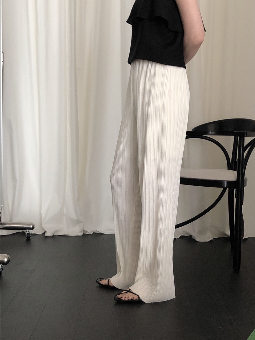 LE BUTTER東大門實拍女裝新品人氣推薦真品25春夏休閑褲褶皺LE BUTTER休閑褲