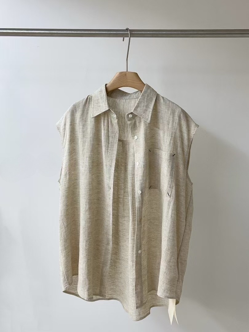 OLA韓國代購女裝新品真品人氣職業熱賣推薦時尚25春夏馬甲亞麻mellor/OLA馬甲