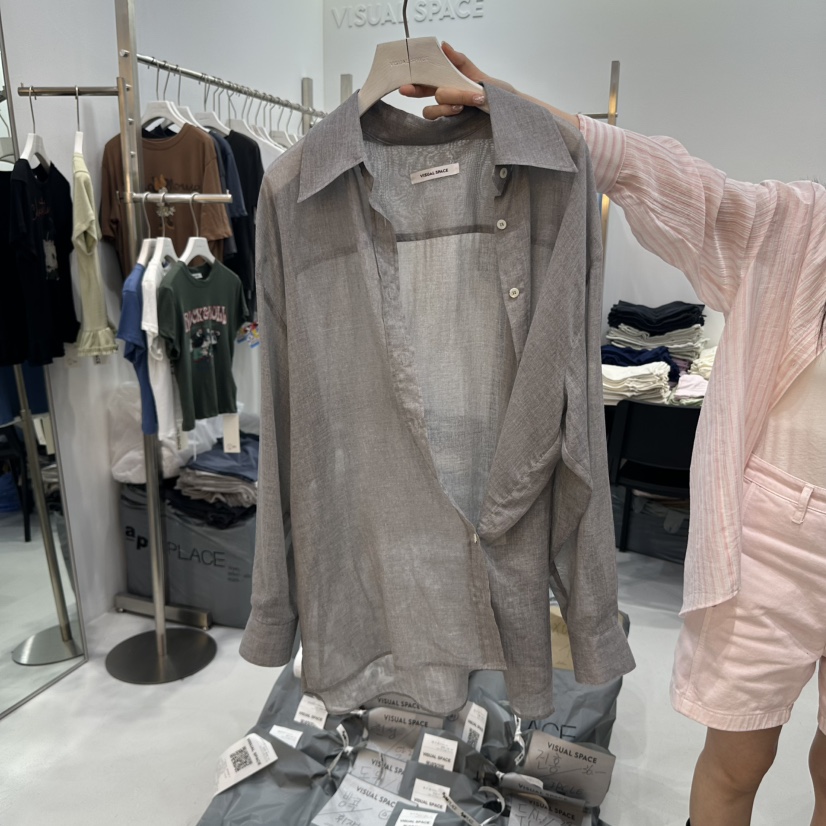 VISUAL SPACE韓國直郵女士新款熱賣休閑職業時尚襯衫蕾絲衫VISUAL SPACE襯衫/蕾絲衫圖色2