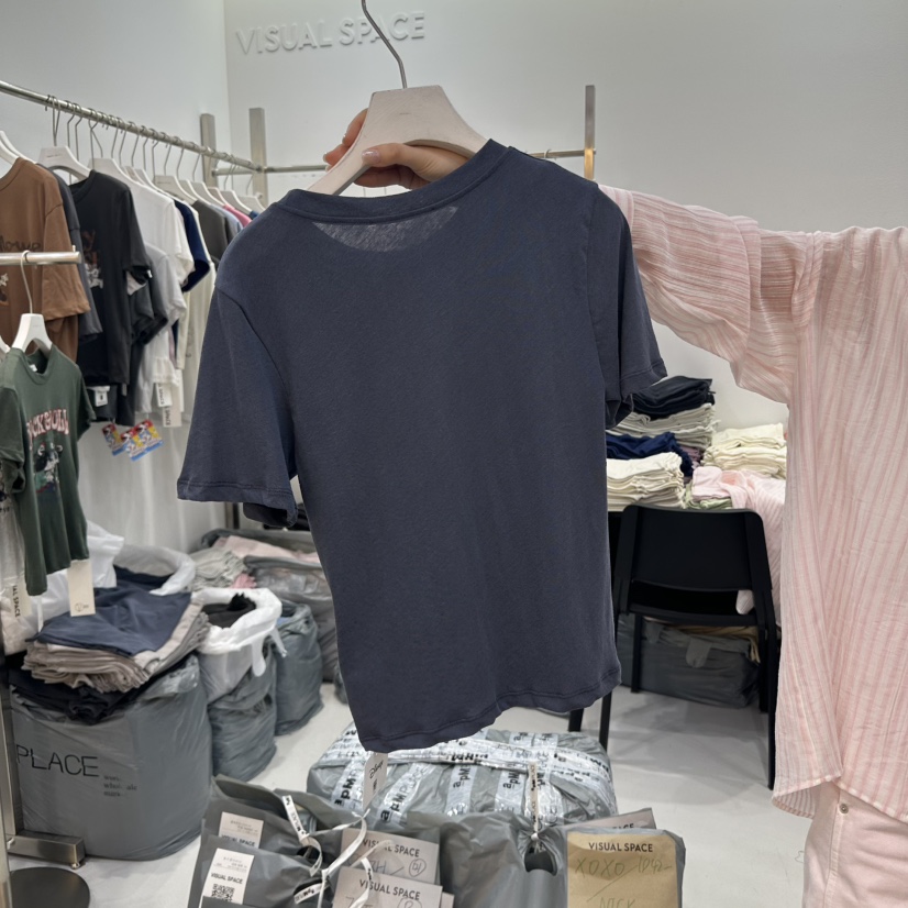 VISUAL SPACE東大門直郵女裝新品職業時尚推薦25春夏休閑T恤VISUAL SPACET恤