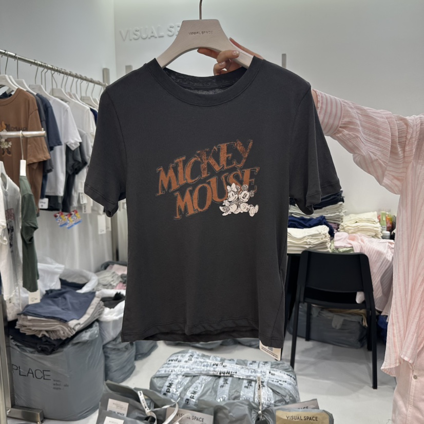 VISUAL SPACE東大門直郵女裝新品職業時尚推薦25春夏休閑T恤VISUAL SPACET恤圖色3