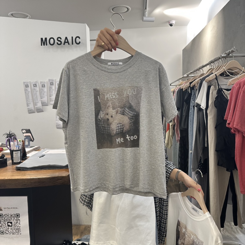 MOSAIC韓國直郵女裝新款時尚職業熱賣人氣推薦25春夏休閑T恤MOSAICT恤圖色2