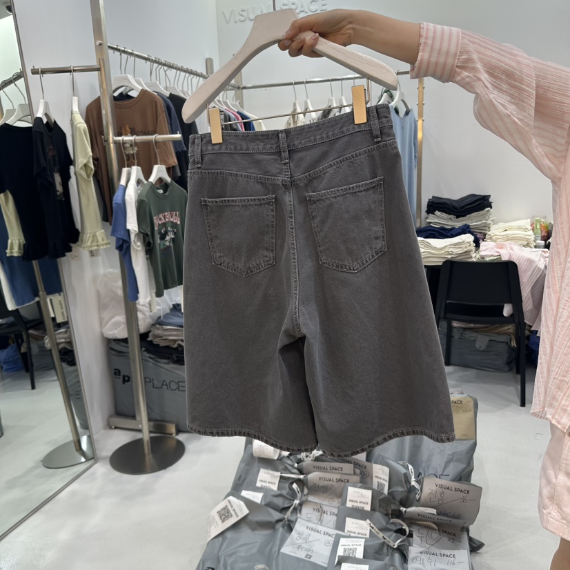 VISUAL SPACE東大門代購女裝新品人氣職業推薦時尚25春夏短褲VISUAL SPACE短褲