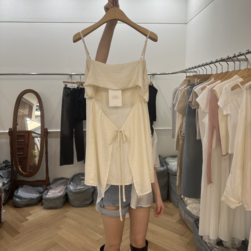 NOWHERE韓國代購女士新款時尚真品休閑人氣25春夏推薦吊帶背心NOWHERE吊帶/背心