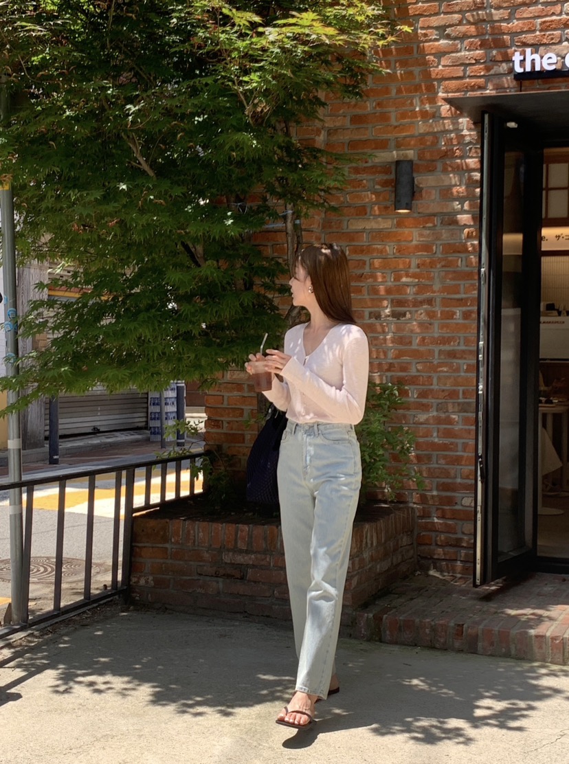 LOGARDEN韓國直郵女裝新款職業人氣熱賣25春夏真品推薦牛仔褲LO GARDEN牛仔褲