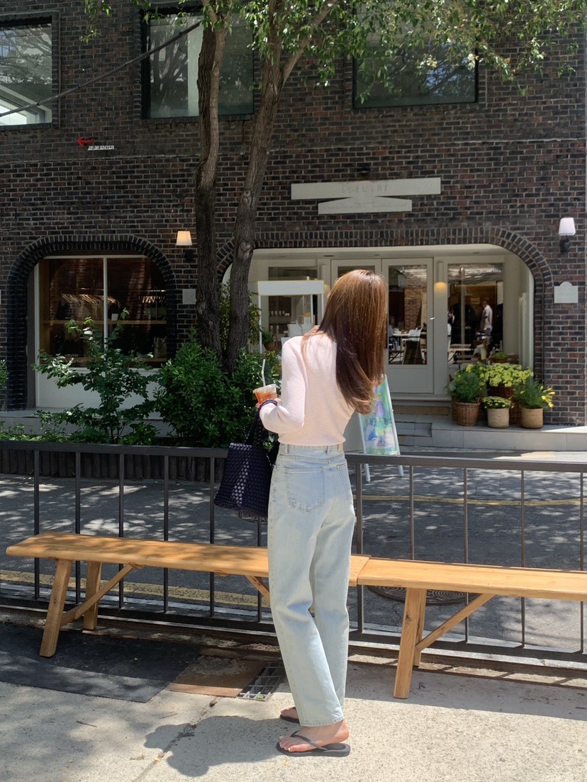 LOGARDEN韓國直郵女裝新款職業人氣熱賣25春夏真品推薦牛仔褲LO GARDEN牛仔褲
