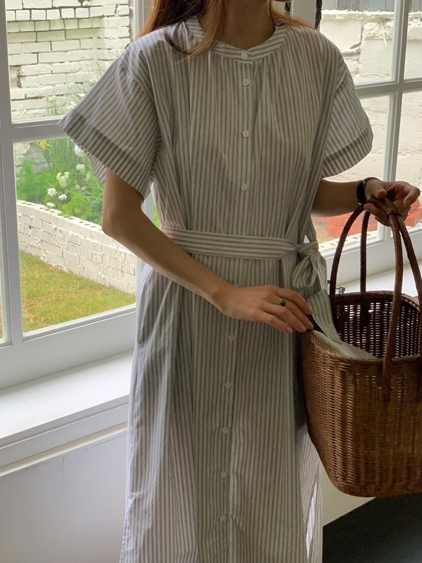LONG PEAK東大門代購女士新款推薦熱賣職業25春夏連衣裙含腰帶LONG PEAK連衣裙
