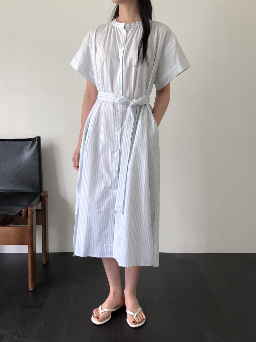 LONG PEAK東大門代購女士新款推薦熱賣職業25春夏連衣裙含腰帶LONG PEAK連衣裙