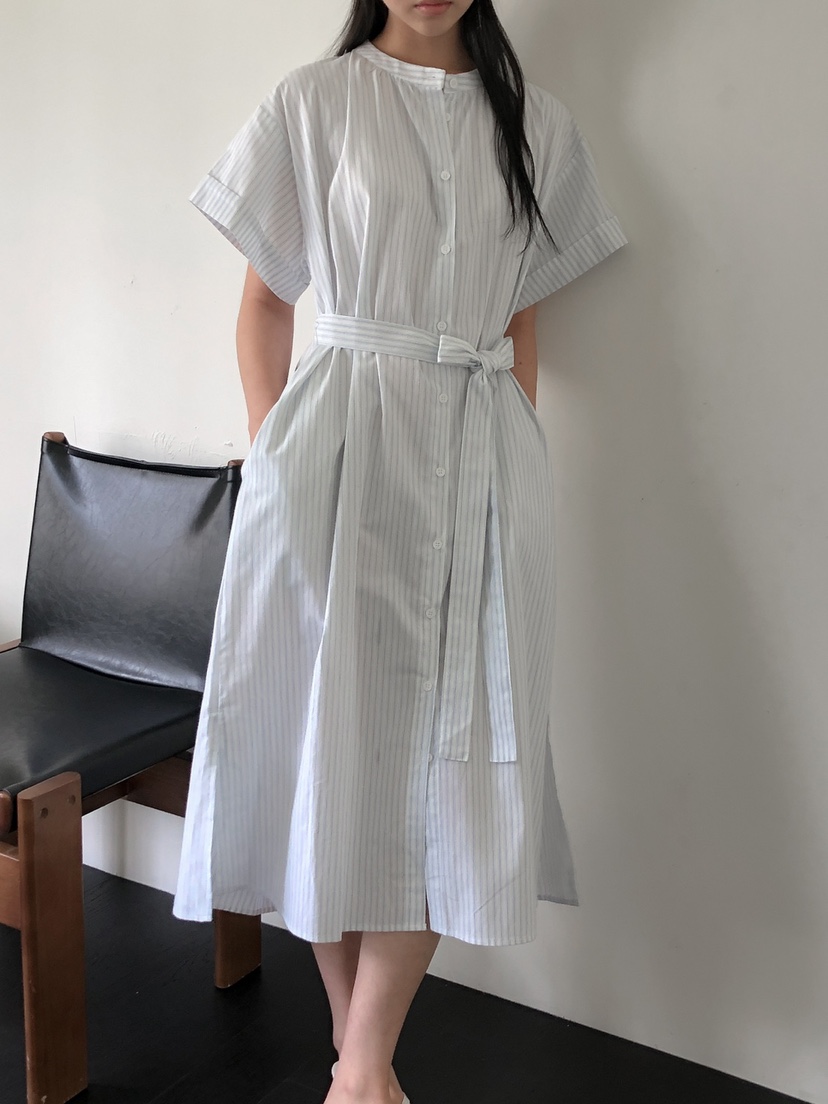 LONG PEAK東大門代購女士新款推薦熱賣職業25春夏連衣裙含腰帶LONG PEAK連衣裙