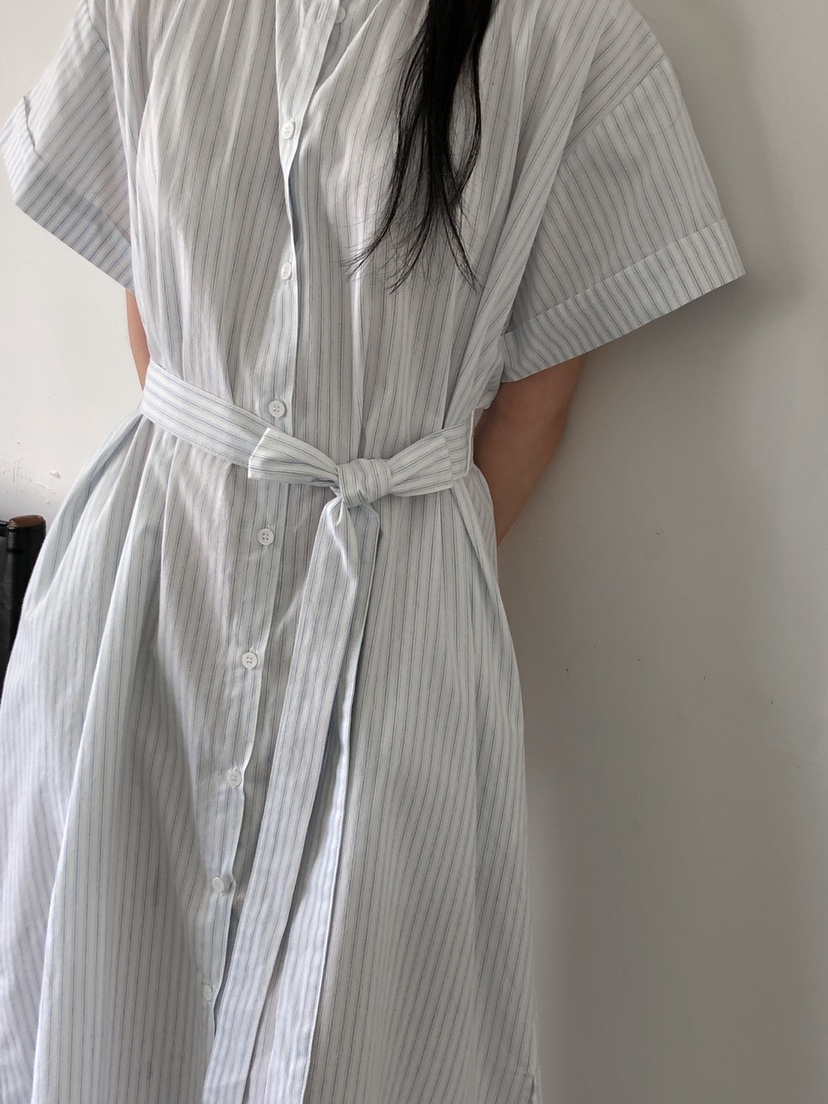 LONG PEAK東大門代購女士新款推薦熱賣職業25春夏連衣裙含腰帶LONG PEAK連衣裙