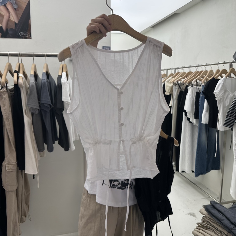 CHAV韓國直郵女士新品職業人氣時尚真品休閑推薦熱賣吊帶背心CHAV吊帶/背心