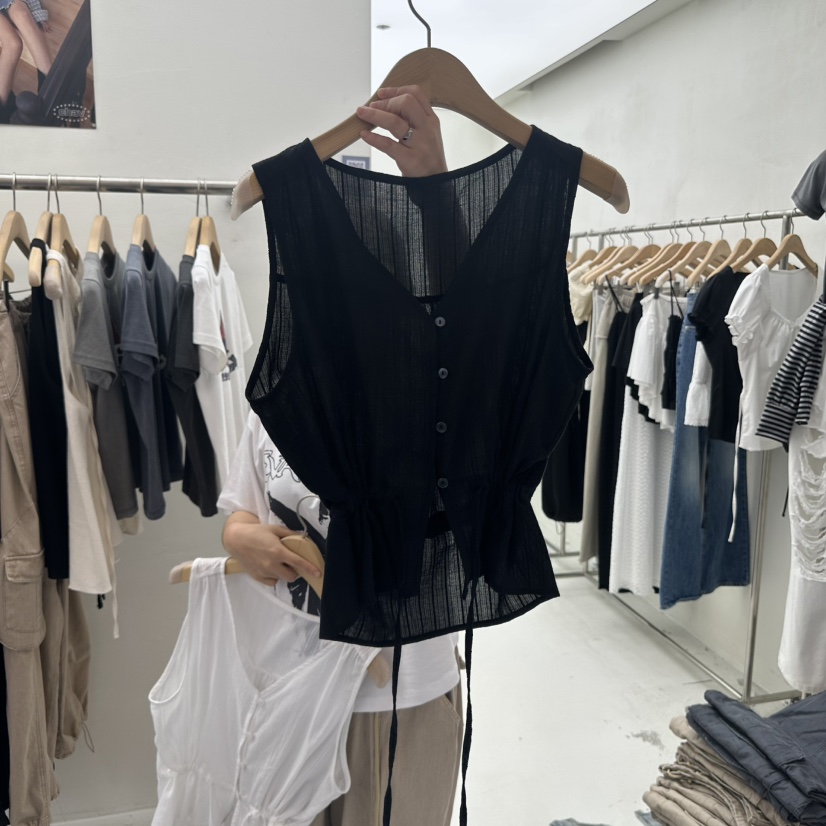 CHAV韓國直郵女士新品職業人氣時尚真品休閑推薦熱賣吊帶背心CHAV吊帶/背心圖色3