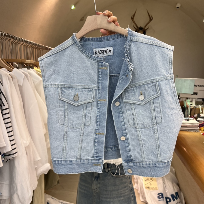BLACKFRIDAY韓國代購女裝新品時尚熱賣休閑職業人氣25春夏馬甲BLACK FRIDAY馬甲圖色1