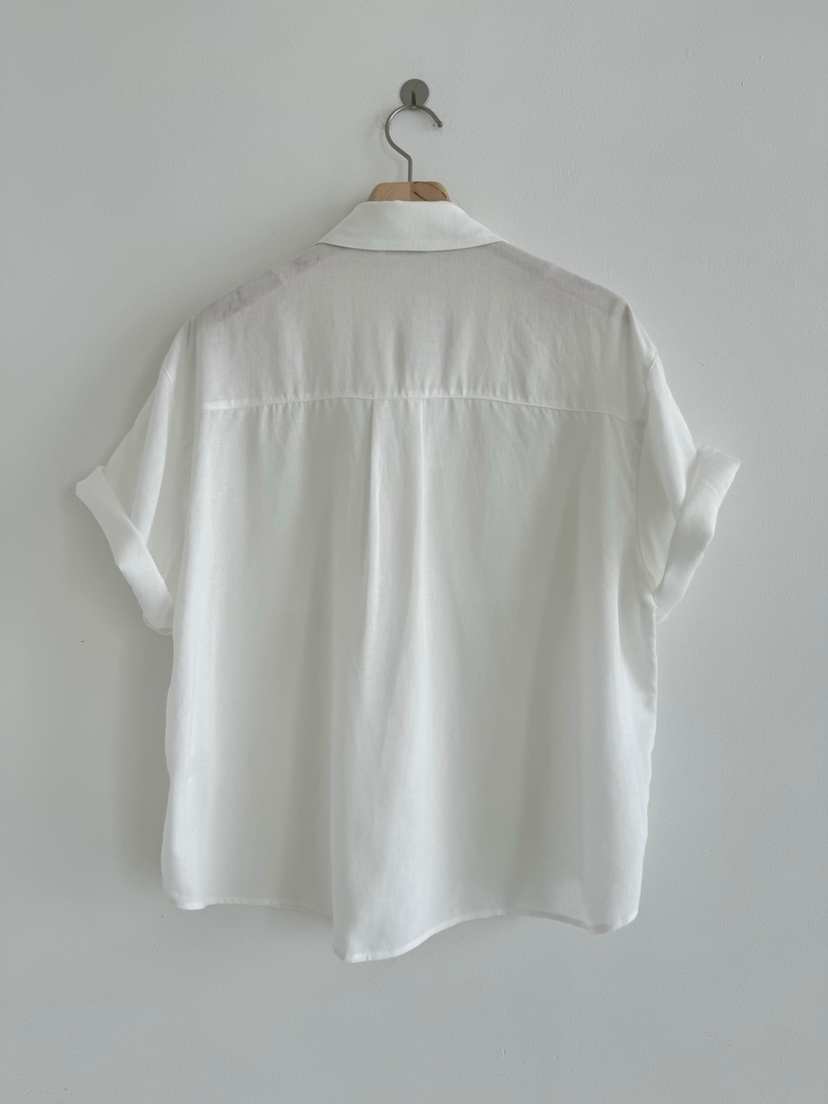 LONG PEAK韓國代購女裝新款職業休閑襯衫蕾絲衫亞麻布口袋LONG PEAK襯衫/蕾絲衫