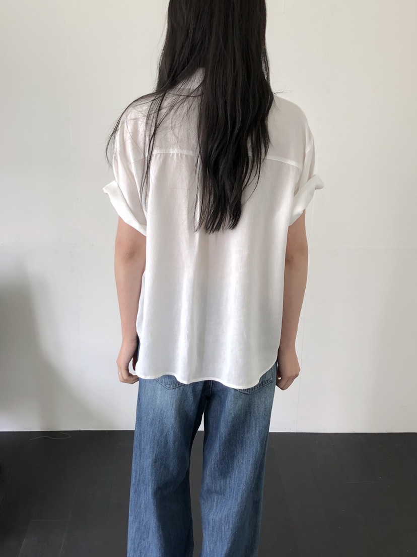 LONG PEAK韓國代購女裝新款職業休閑襯衫蕾絲衫亞麻布口袋LONG PEAK襯衫/蕾絲衫