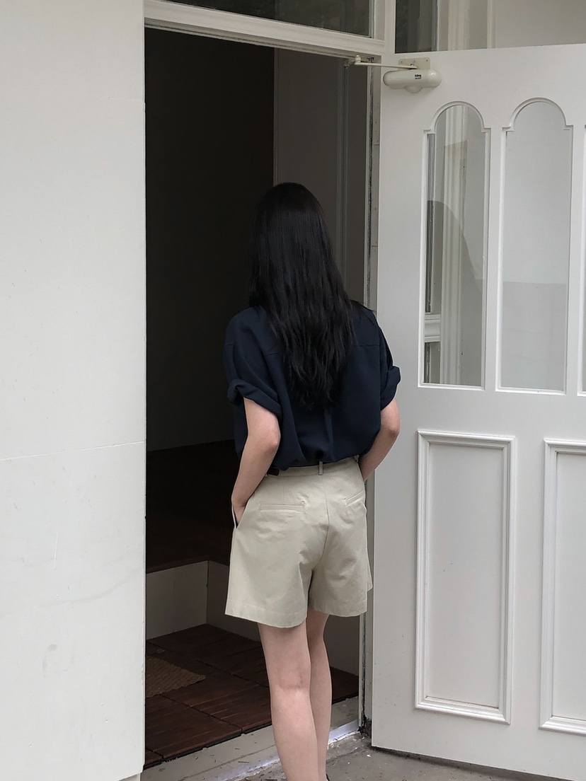 LONG PEAK韓國代購女裝新款職業休閑襯衫蕾絲衫亞麻布口袋LONG PEAK襯衫/蕾絲衫