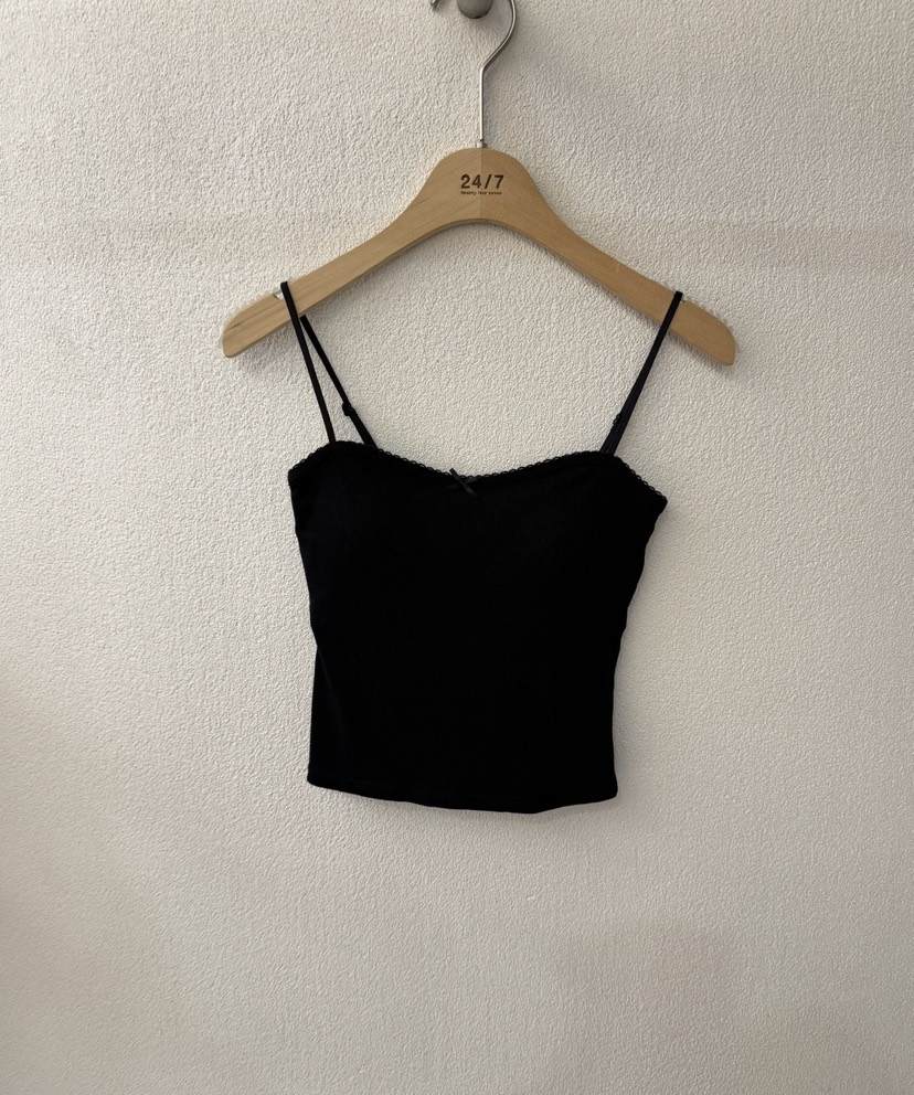 TWENTY FOUR SEVEN24-7東大門代購女士新品25春夏吊帶背心TEWNTY FOUR SEVEN24-7吊帶/背心圖色3深色蝴蝶結