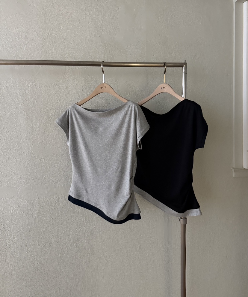 TWENTY FOUR SEVEN24-7東大門實拍女裝新品25春夏時尚T恤TEWNTY FOUR SEVEN24-7T恤