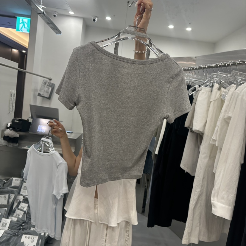 PAVEL韓國直郵女士新款熱賣職業25春夏推薦時尚休閑T恤假兩件PAVELT恤