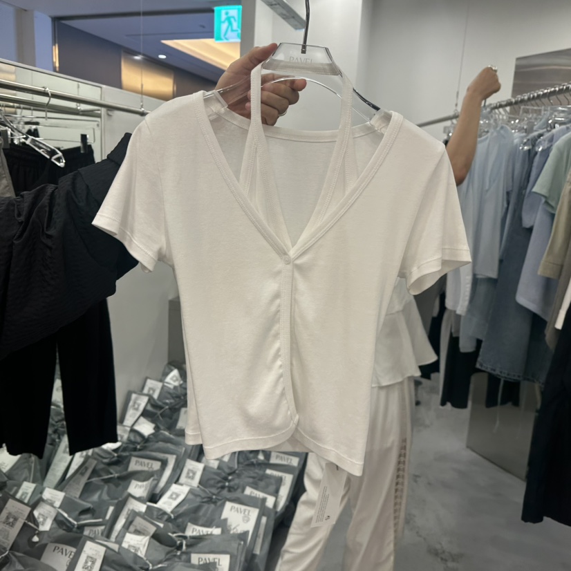 PAVEL韓國直郵女士新款熱賣職業25春夏推薦時尚休閑T恤假兩件PAVELT恤圖色3