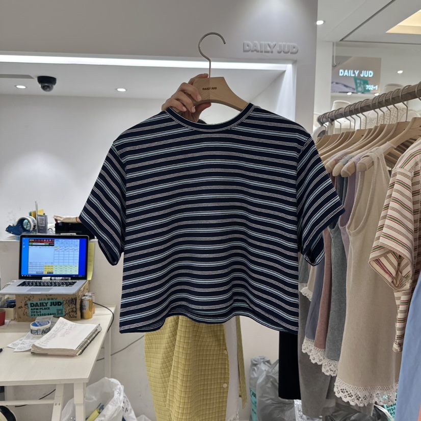 DAILYJUD韓國代購女裝新品真品25春夏人氣時尚推薦熱賣職業T恤DAILY JUDT恤圖色2